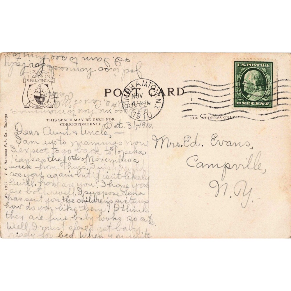Vintage Shaw's Garden St. Louis MO Postcard 1910 V. O. Hammon Pub Co Missouri - Picture 2 of 2
